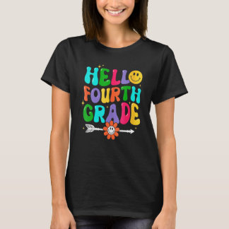 T-shirt Hello Fourth Grade Back To School First Day Of Sch