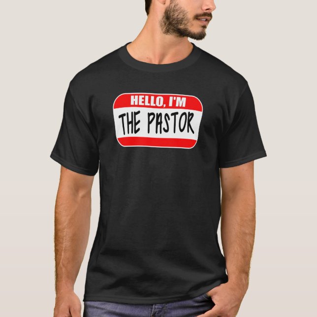 T-shirt Hello I'm the Pastor Appreciation Sermonator Sunda (Devant)