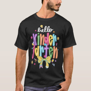 T-shirt Hello Kindergarten Team Kinder Back To School Teac