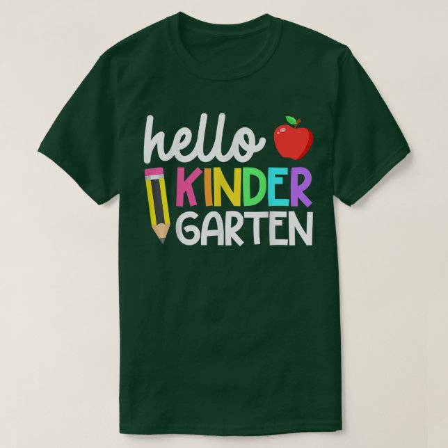 T-shirt Hello Kindergarten Team Kinder Back to School Teac (Design devant)