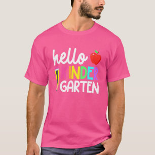 T-shirt Hello Kindergarten Team Kinder Back To School Teac