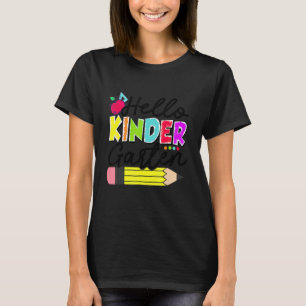 T-shirt Hello Kindergarten Team Kinder Back To School Teac