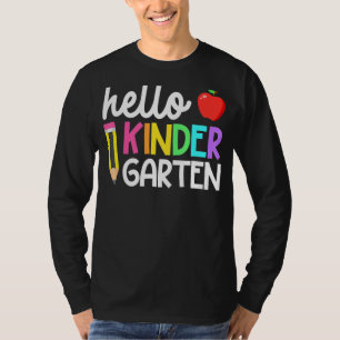 T-shirt Hello Kindergarten Team Kinder Back To School Teac