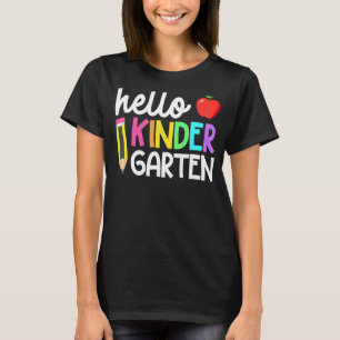 T-shirt Hello Kindergarten Team Kinder Back To School Teac