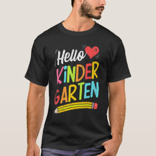 T-shirt Hello Kindergarten Team Kinder Back To School Teac