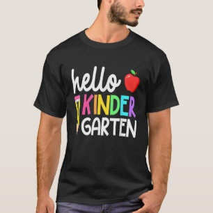 T-shirt Hello Kindergarten Team Kinder Back To School Teac