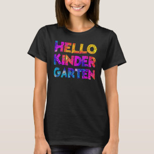 T-shirt Hello Kindergarten Team Kinder Retour À La Cravate