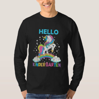 T-shirt Hello Kindergarten Unicorn Here I Come Kindergarte