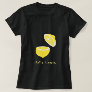 T-shirt Hello Lemon jaune moderne fruit