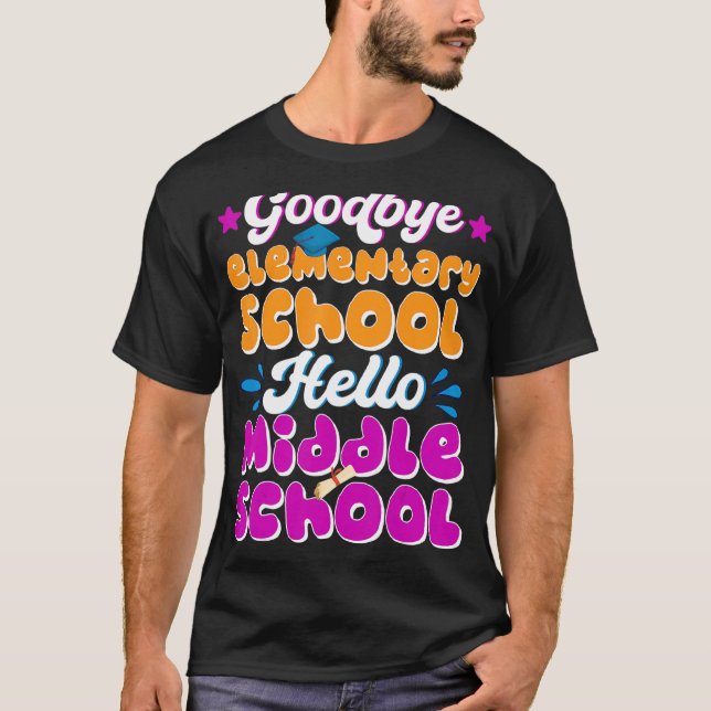 T-shirt Hello Middle School Graduation école élémentaire (Devant)