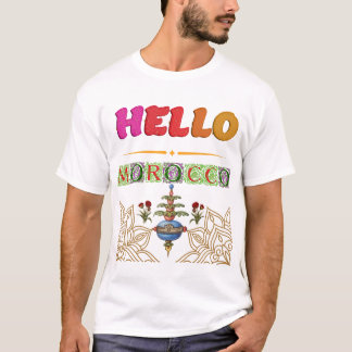 T-shirt Hello Moroccan Colorful Decoration Art Design