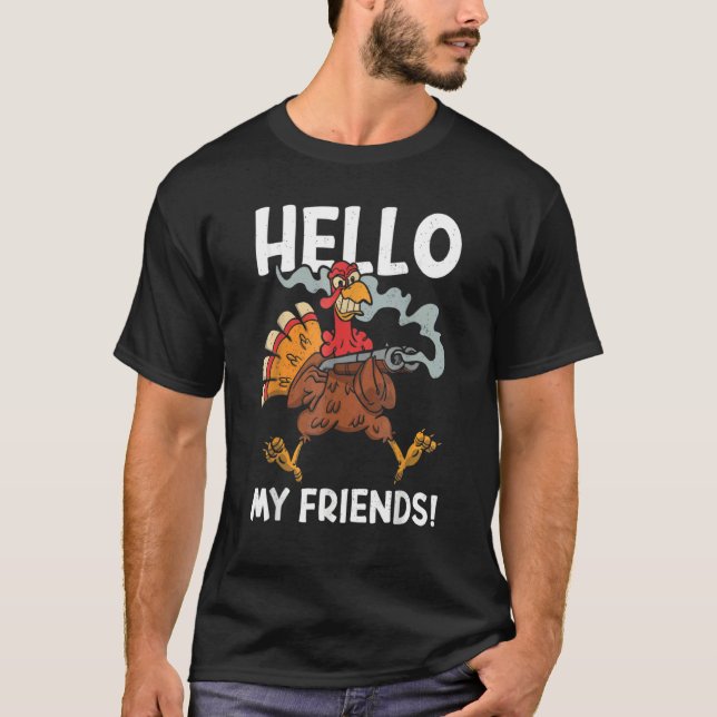 T-shirt Hello My Friends Thanks Giving  Thanksgiving (Devant)