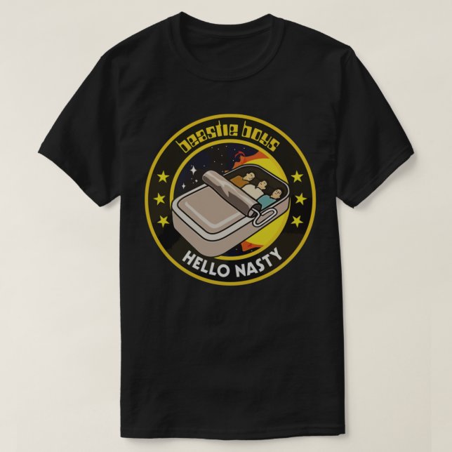 T-shirt Hello Nasty The Beastie Rap Rock Sardine Boys Clas (Design devant)