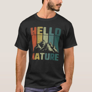 T-shirt Hello Nature Men Outdoor Hiker Men Vintage Montai