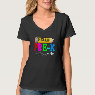 T-shirt Hello Pre K Back To School First Day Of School