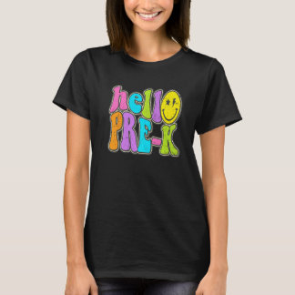 T-shirt Hello Pre K Back To School Teacher Student Boy Gi