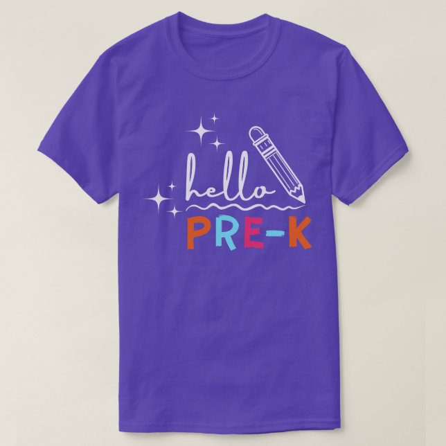 T-shirt Hello Pre K Grade 2 (Design devant)