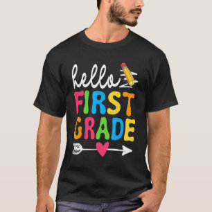 T-shirt Hello Première Grade Back To School Men Women Boy