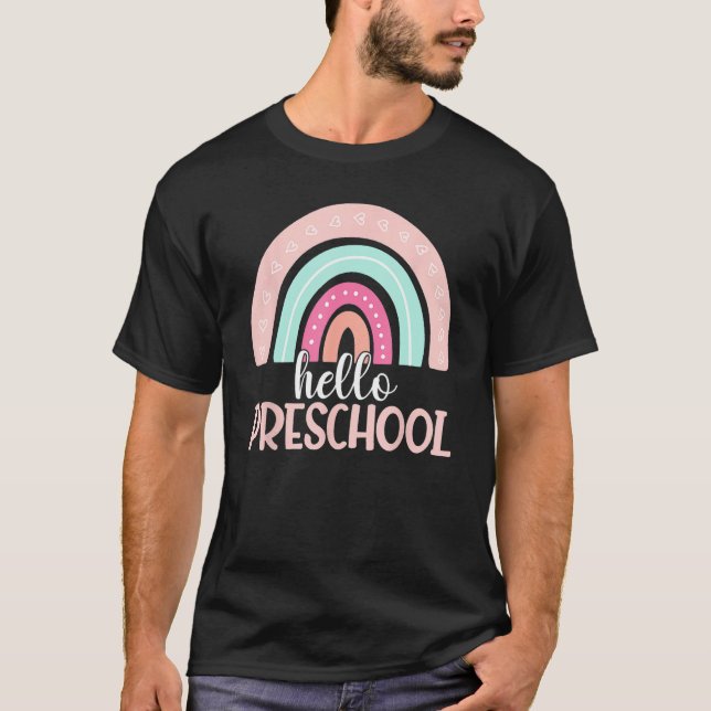 T-shirt Hello Preschool Back To School Preschooler Teacher (Devant)