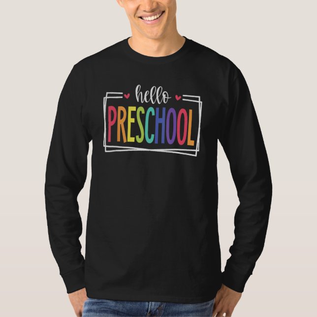 T-shirt Hello Preschool First Day Of School Welcome Back T (Devant)