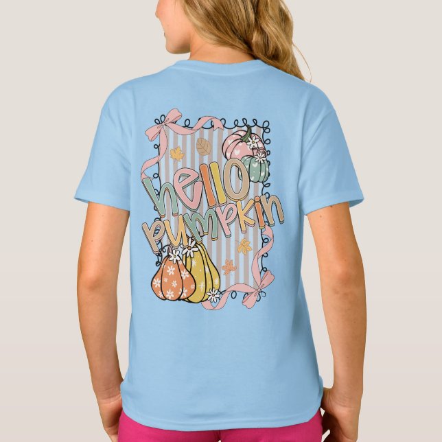T-shirt Hello Pumpkin Fall season (Dos)