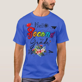 T-shirt Hello Second Grade Fun 2e Grade Retour à l'école T