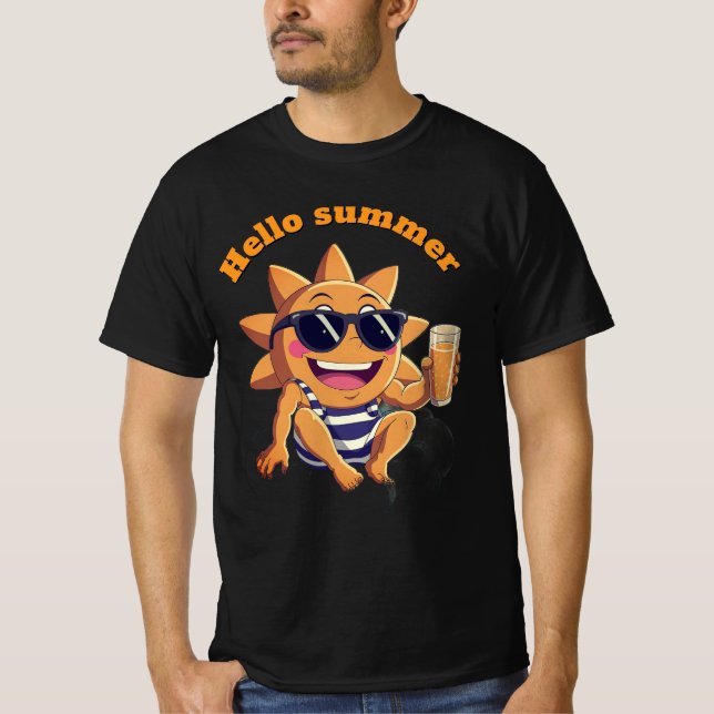 T-shirt Hello summer  baby bodysuit (Devant)