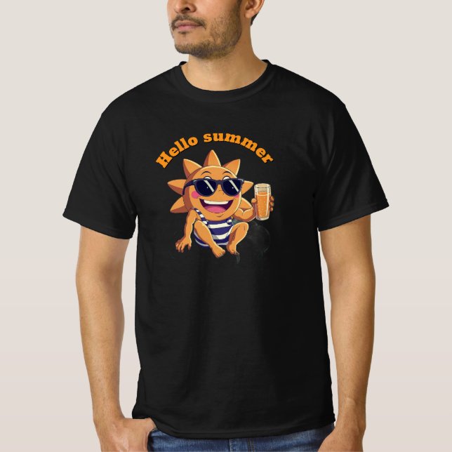 T-shirt Hello summer  baby bodysuit (Devant)