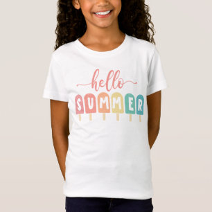 T-Shirt "Hello Summer" Cadeau de vacances Pastel