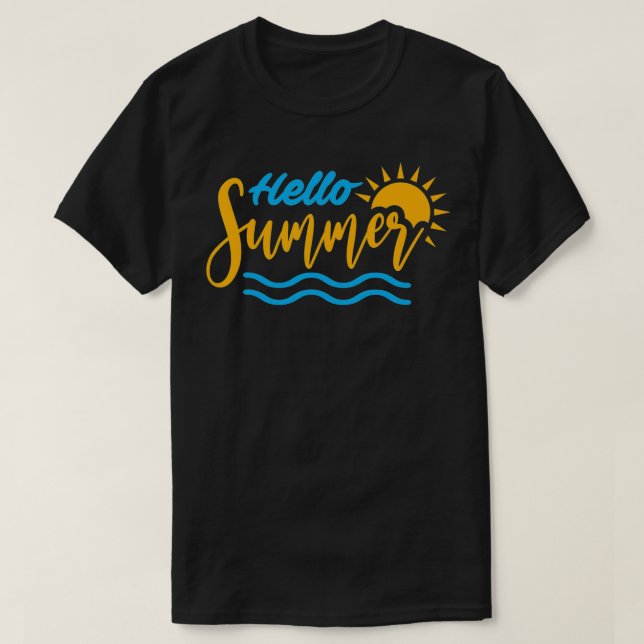 T-shirt HELLO SUMMER Last Day School Teacher Student Beach (Design devant)