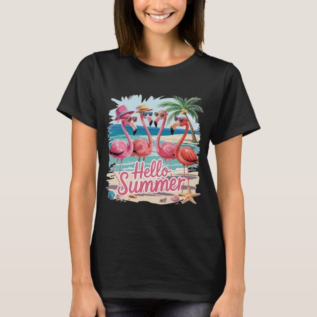 T-Shirt « Hello Summer » pour femmes (Devant)