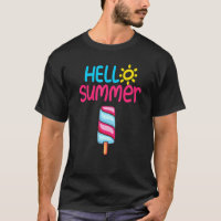 Hello Summer Vacation Popsicle Ice Cream Ice Lolly