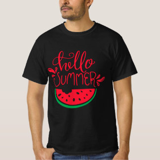 T-shirt Hello Summer Watermelon Slice Design