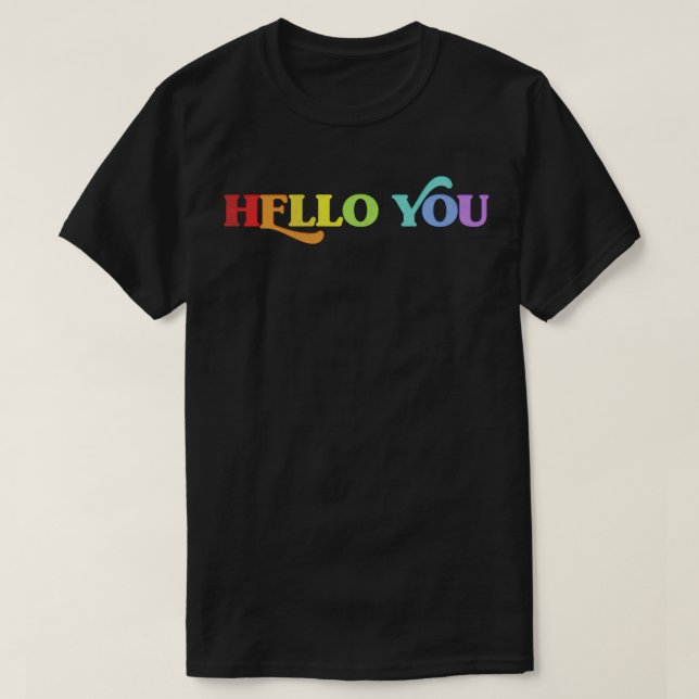 T-shirt HELLO YOU Retro style défraîchi Design typographiq (Design devant)