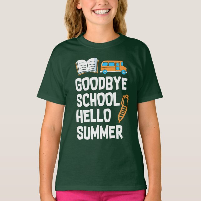 T-SHIRT HELLOSUMMER DE L'ÉCOLE DE GOODBYE (Devant)