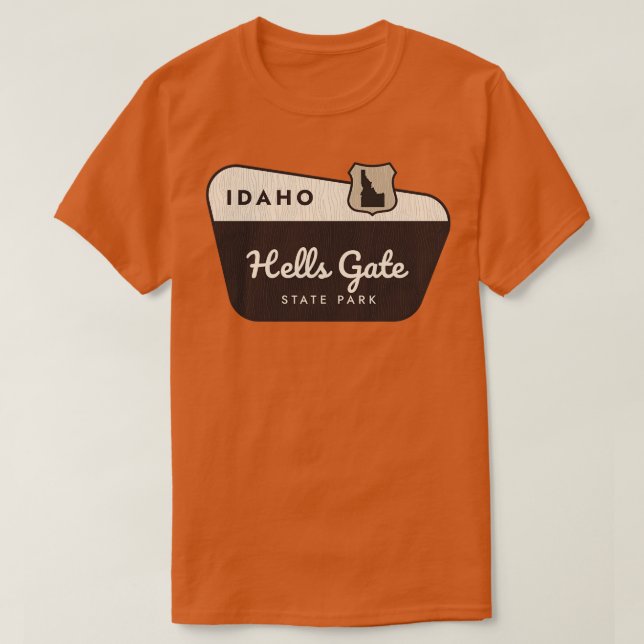 T-shirt Hells Gate State Park Idaho Affiche de bienvenue (Design devant)