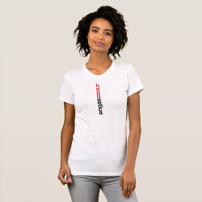 T-shirt hellvetica - logo vertical pour femmes (Devant entier)