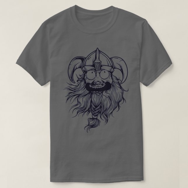 T-shirt Helm Nordic Berserker, guerrier viking fou (Design devant)