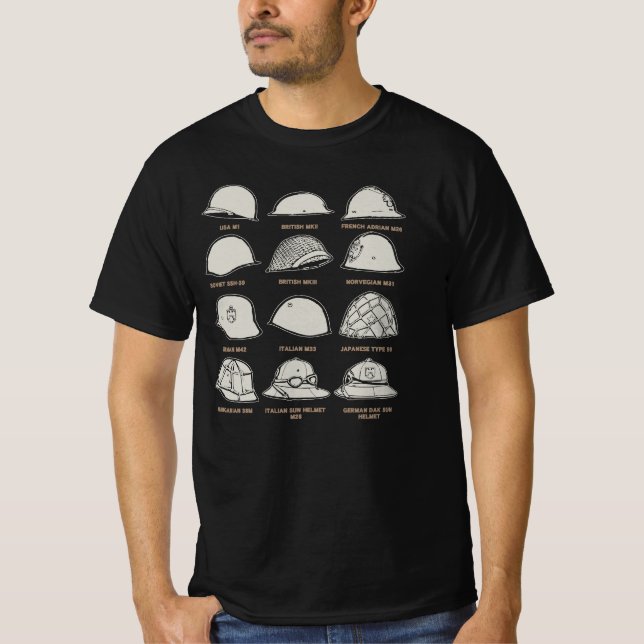T-shirt Helmets of the World War 2 (Devant)