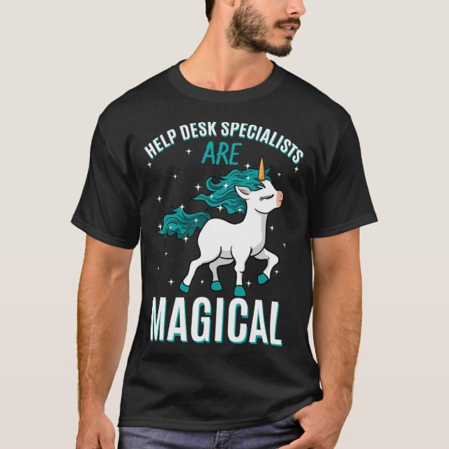T-shirt Help Desk Specialists Are Magical Unicorn Assistan (Devant)