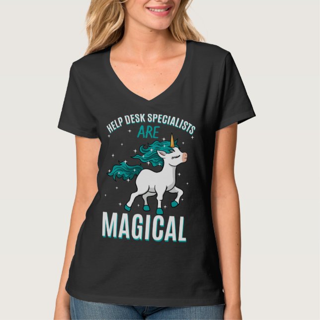 T-shirt Help Desk Specialists Are Magical Unicorn Assistan (Devant)