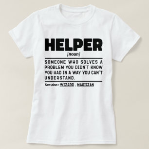 T-shirt Helper Noun Définition Drôle Spécialiste Travaille