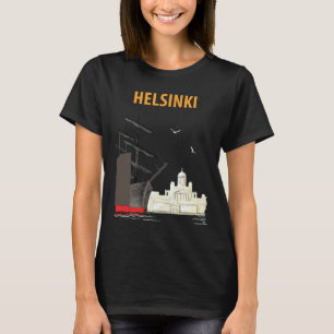 T-shirt Helsinki Finland Cathédrale Blanc Voyage