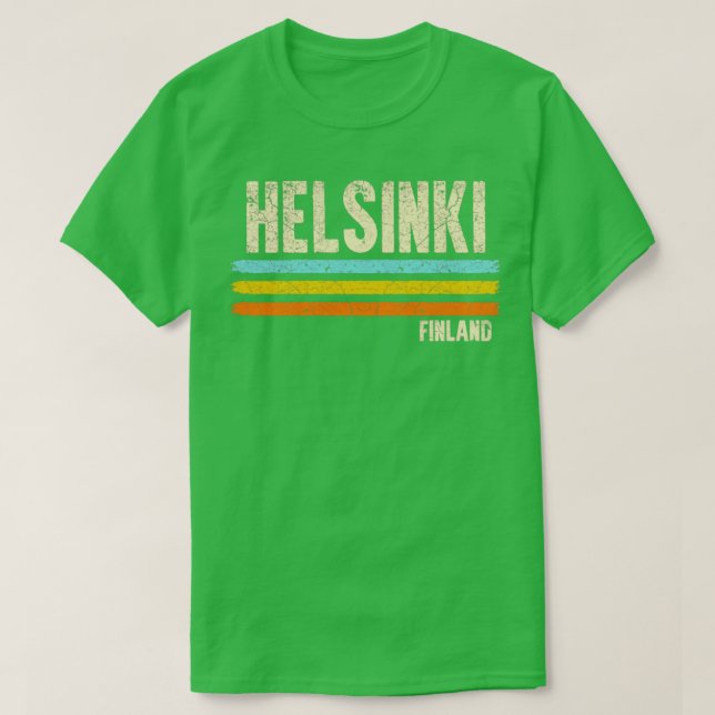 T-shirt Helsinki Finlande Retro (Design devant)