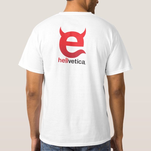 T-Shirt Helvetica « e » maléfique (Dos)