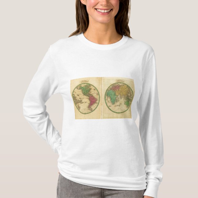 T-shirt Hémisphère de W, hémisphère d'E (Devant)