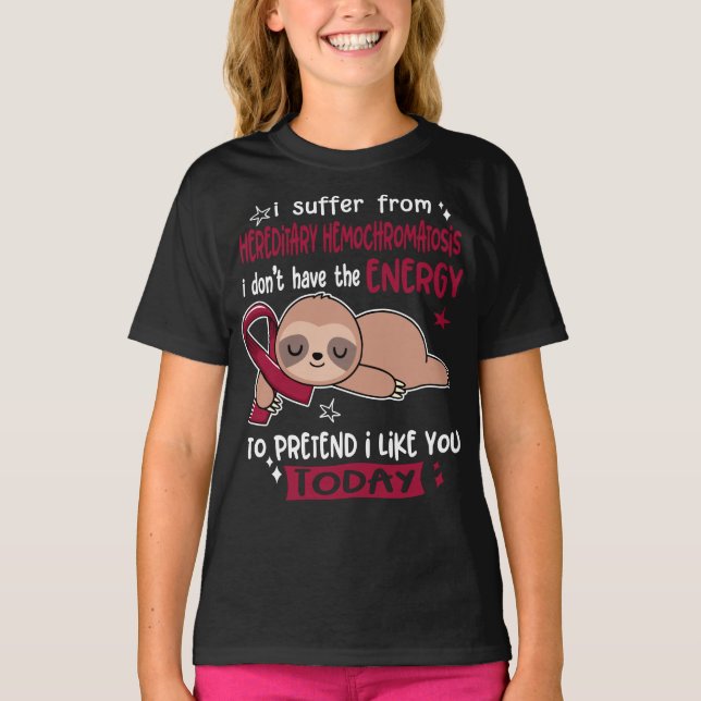 T-shirt Hémochromatose héréditaire Sensibilisation au ruba (Devant)