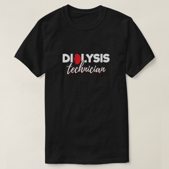 T-shirt Hémodialyse Nephrologie Tech - Technicien en dialy (Design devant)
