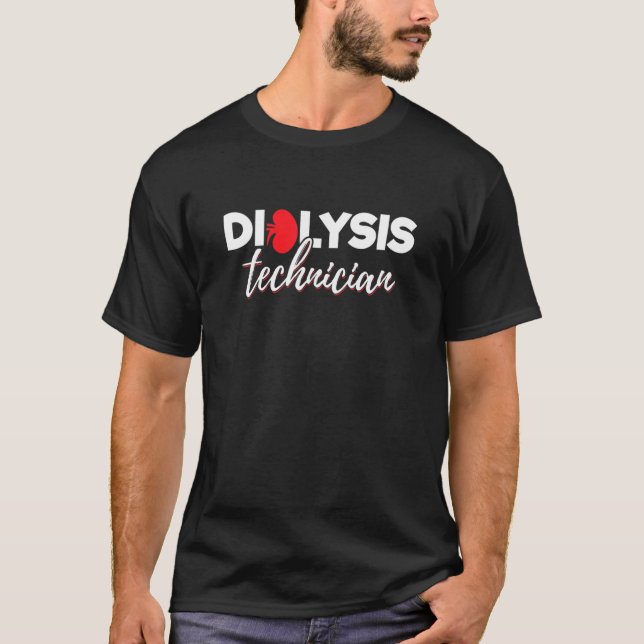 T-shirt Hémodialyse Néphrologie Technicien en dialyse (Devant)