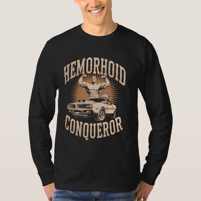 T-shirt Hemorrhoid Conqueror Funny Memes Weird Cringe Meme (Devant)